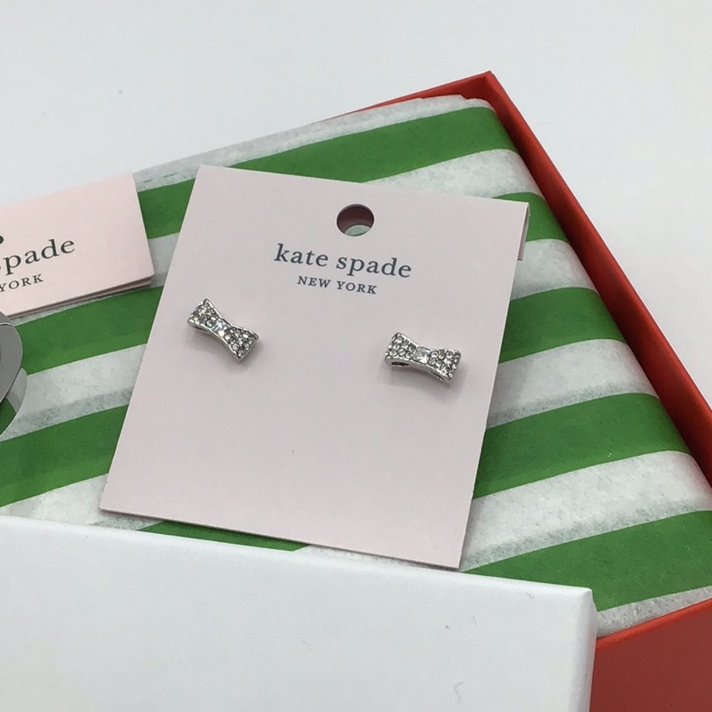 Kate Spade Bow Pave Bracelet & Stud Earrings set - Picture 9 of 11